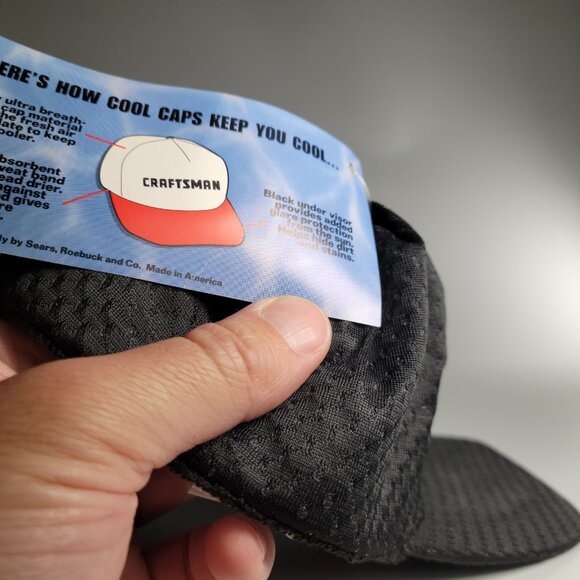 Vintage Black Craftsman coolcap Mesh Snapback Hat Made in USA - Picture 2 of 11